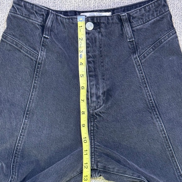 We The Free People Black High Rise Bell Bottom Flare Stretch Jeans Size 27 - Picture 8 of 11